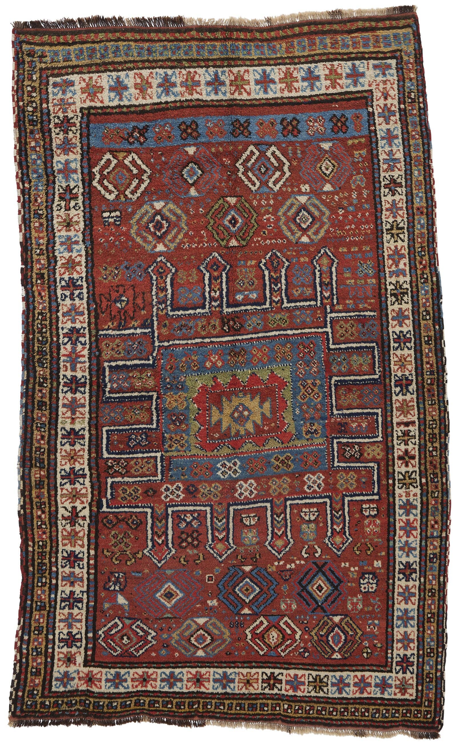 KURDISH ANTIQUE RUG 4'4 X 7'3