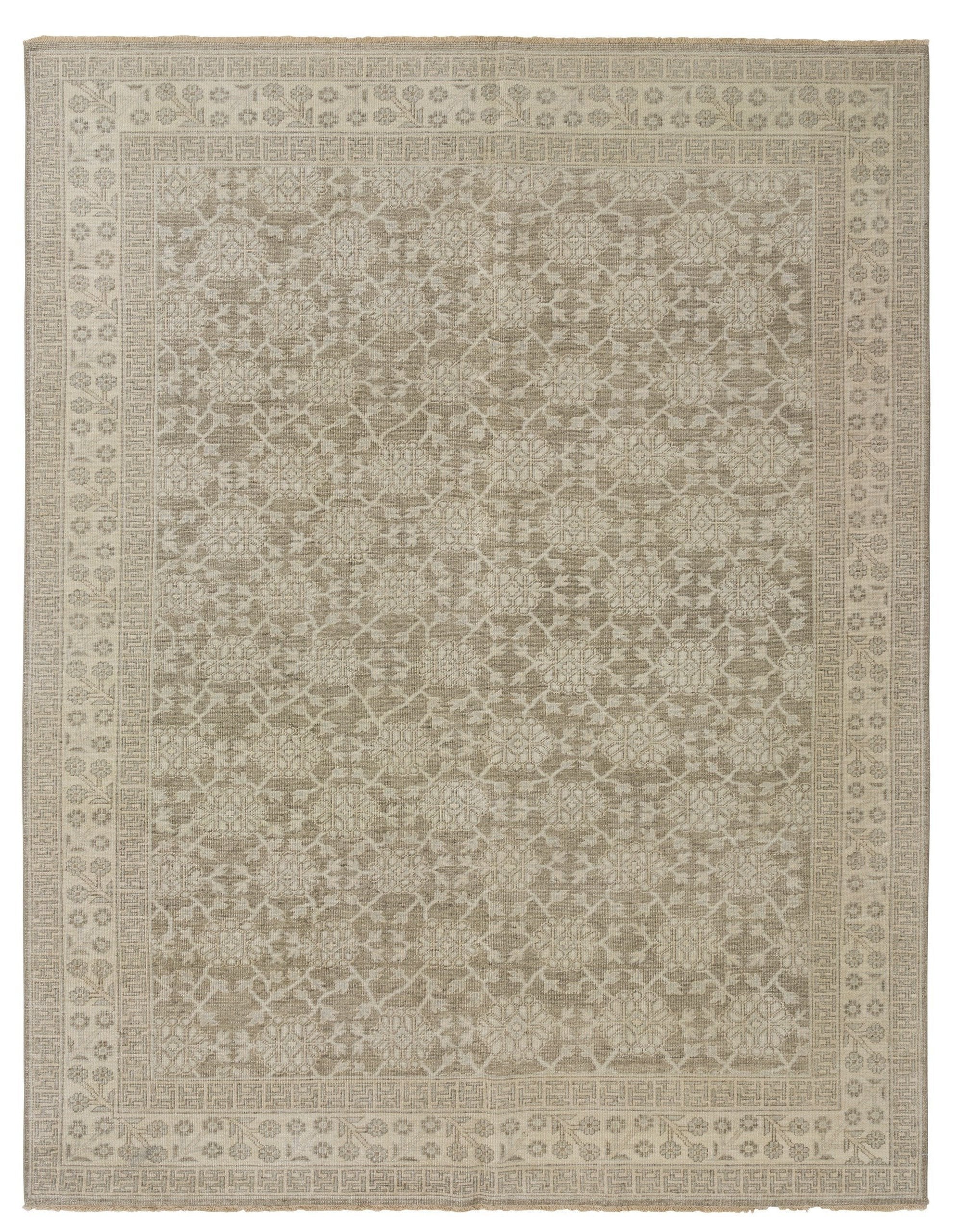 Kashgar Brown Beige Woolen Rug | Tufenkian Artisan Carpets