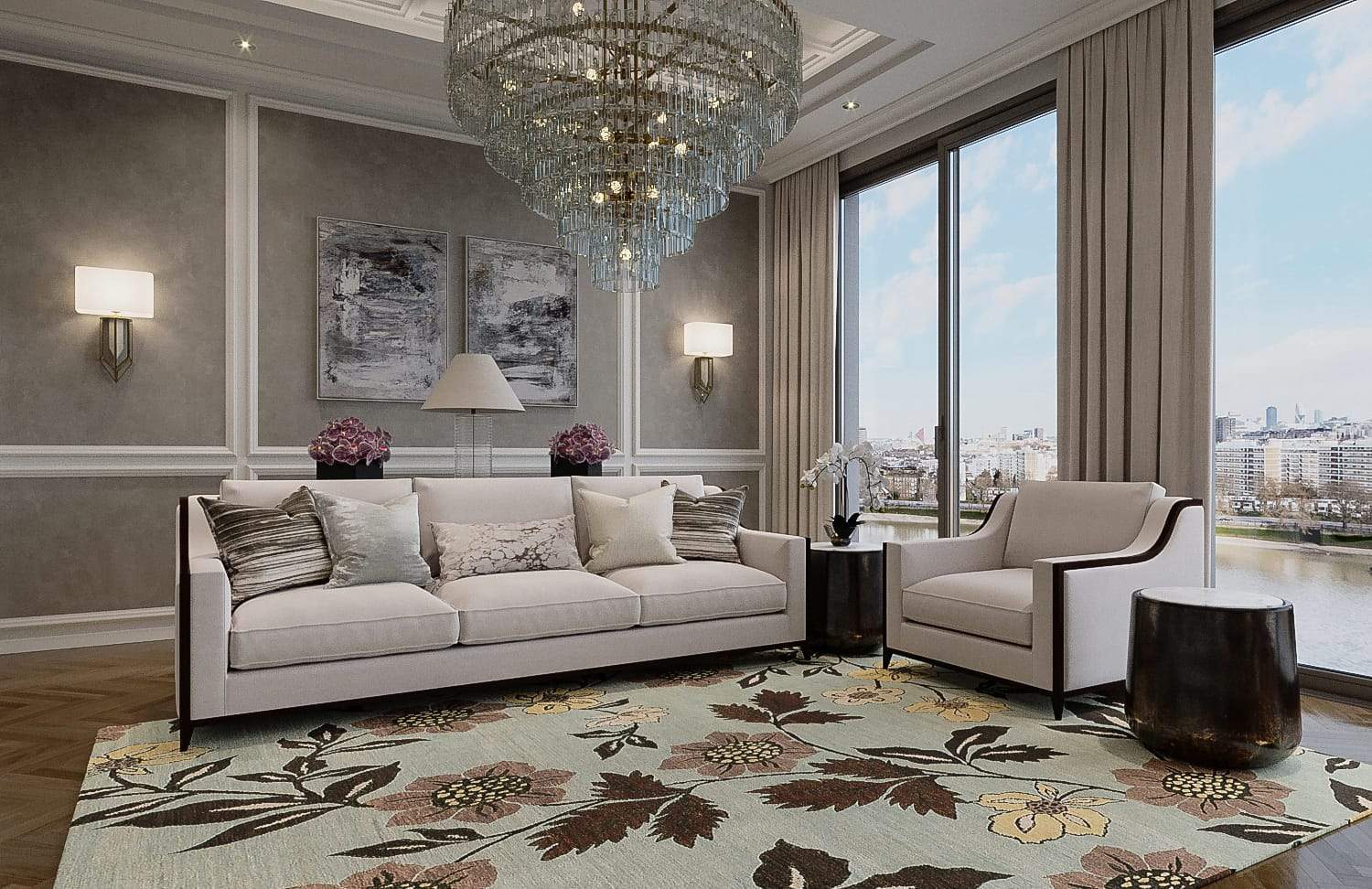 CHELSEA GARDEN AUTUMN FROST Product Tufenkian Artisan Carpets Lifestyle room-image