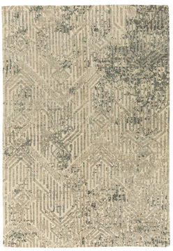 Metropolis Ivory Taupe is a hand knotted rug by Tufenkian.